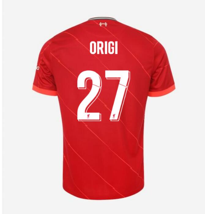 2021/22 Liverpool Cup Home Kit Soccer Jersey with ORIGI 27 printing